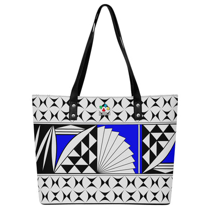 Southwest Sunrise in Cobalt Faux Leather Tote
