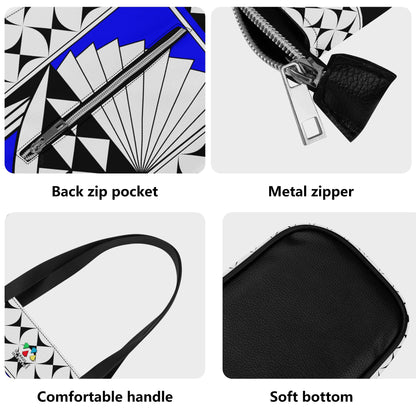 Southwest Sunrise in Cobalt Faux Leather Tote