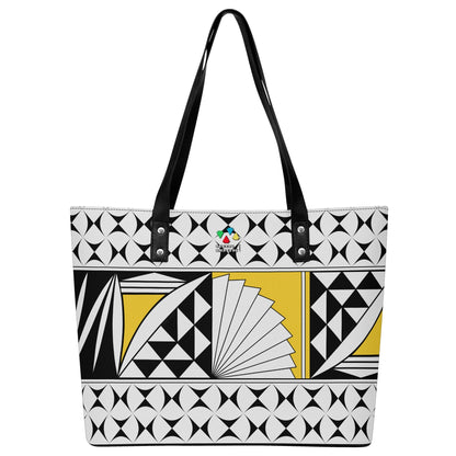 Southwest Sunrise in Yellow Faux Leather Tote