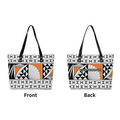 Southwest Sunrise in Cobalt Faux Leather Tote