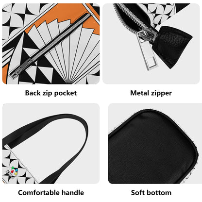 Southwest Sunrise in Cobalt Faux Leather Tote