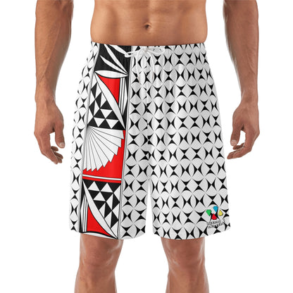 Southwest Sunrise in Red Beach Shorts