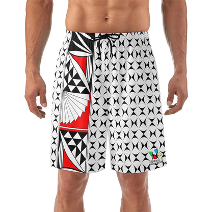 Southwest Sunrise in Red Beach Shorts