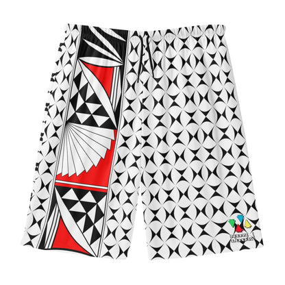 Southwest Sunrise in Red Beach Shorts