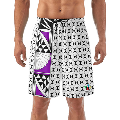 Southwest Sunrise in Purple Beach Shorts