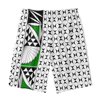 Southwest Sunrise in Green Beach Shorts