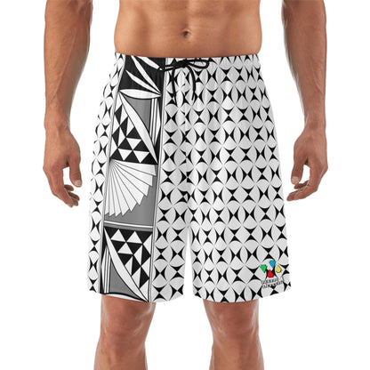 Southwest Sunrise in Gray Beach Shorts