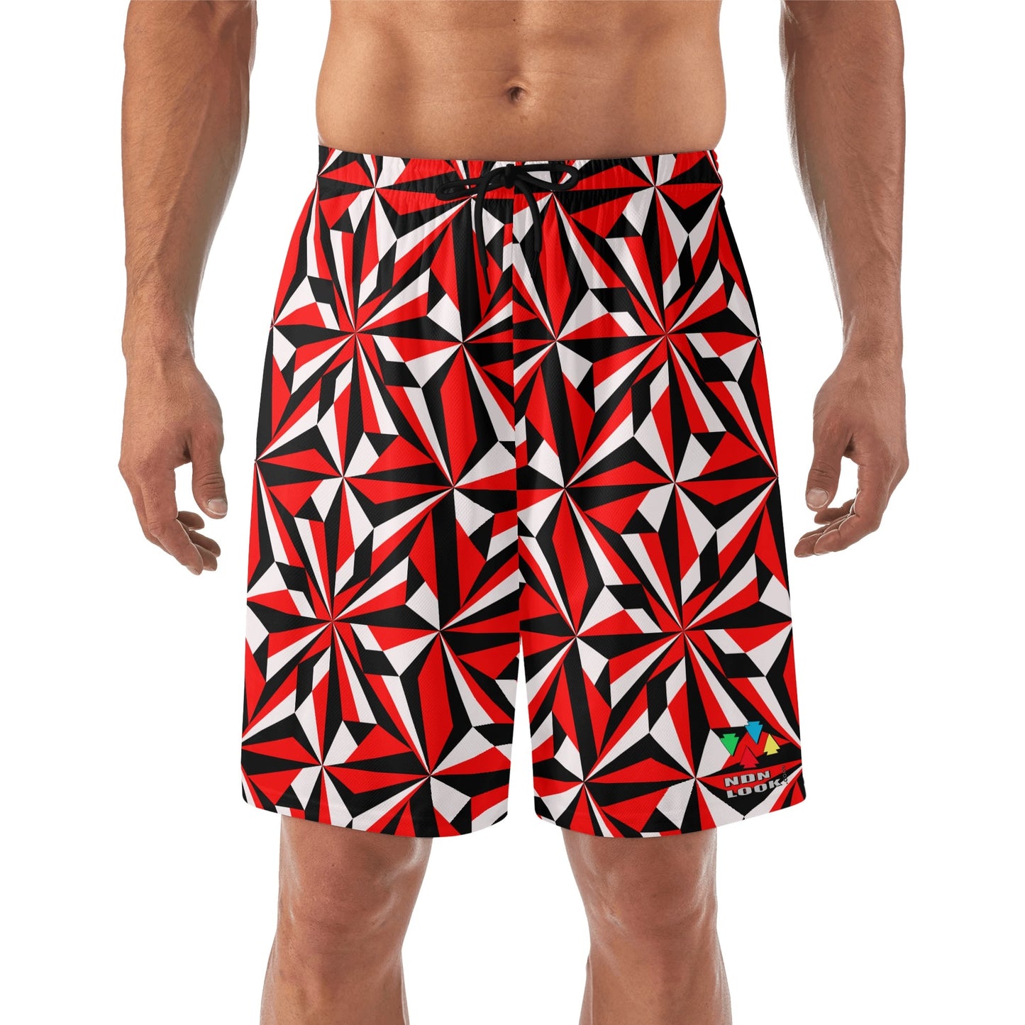 Desert Flowers in Red Beach Shorts