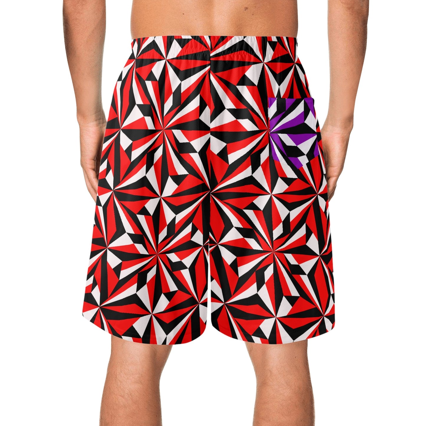 Desert Flowers in Red Beach Shorts