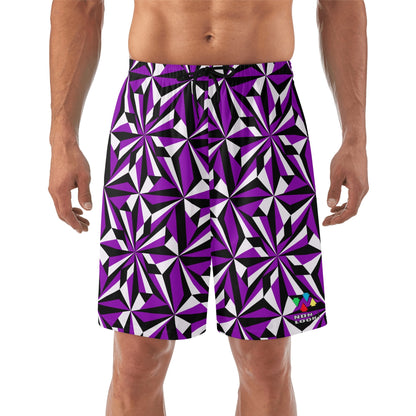 Desert Flowers in Purple Beach Shorts