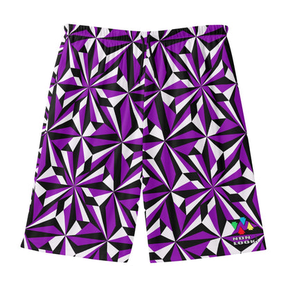 Desert Flowers in Purple Beach Shorts