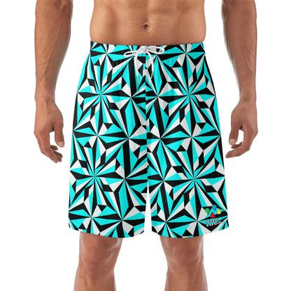 Desert Flowers in Turquoise Beach Shorts