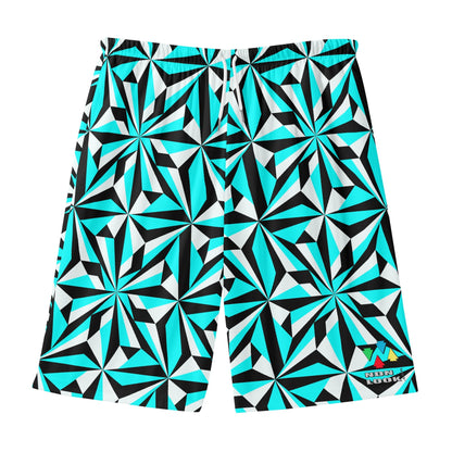 Desert Flowers in Turquoise Beach Shorts