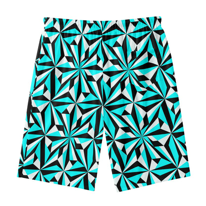 Desert Flowers in Turquoise Beach Shorts