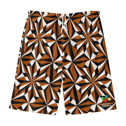 Desert Flowers in Rust Beach Shorts