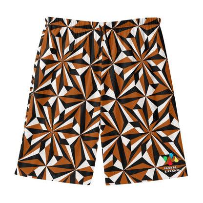Desert Flowers in Rust Beach Shorts