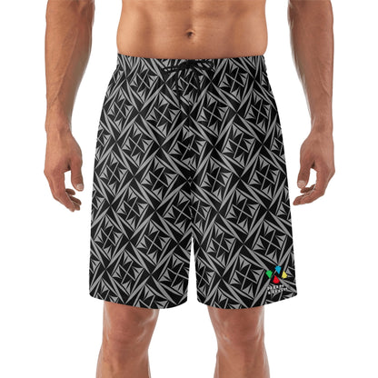 Sacred Winds in Charcoal Beach Shorts