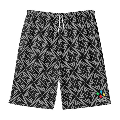 Sacred Winds in Charcoal Beach Shorts