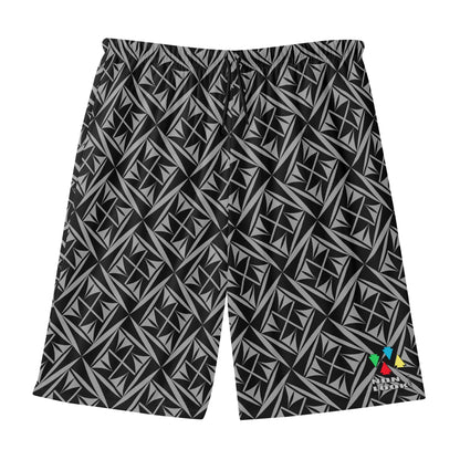 Sacred Winds in Charcoal Beach Shorts