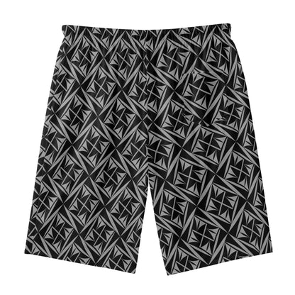 Sacred Winds in Charcoal Beach Shorts