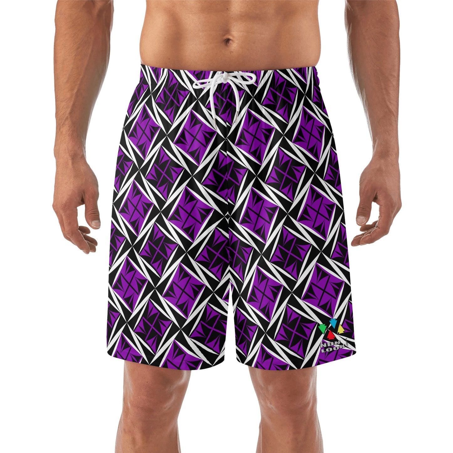 Sacred Winds in Purple Beach Shorts