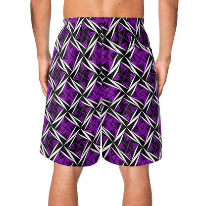 Sacred Winds in Purple Beach Shorts