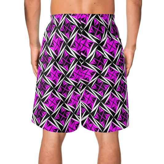 Sacred Winds in Pink Beach Shorts