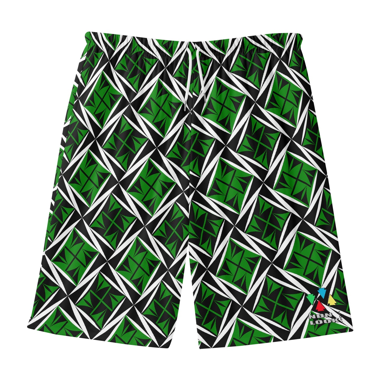 Sacred Winds in Green Beach Shorts