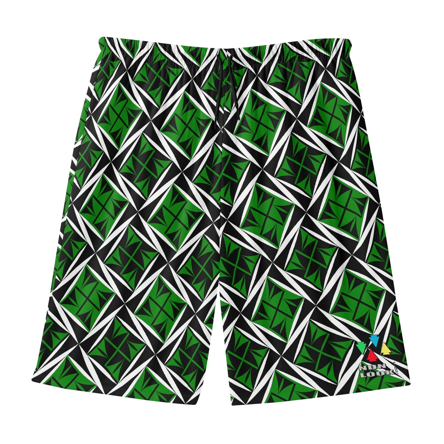Sacred Winds in Green Beach Shorts