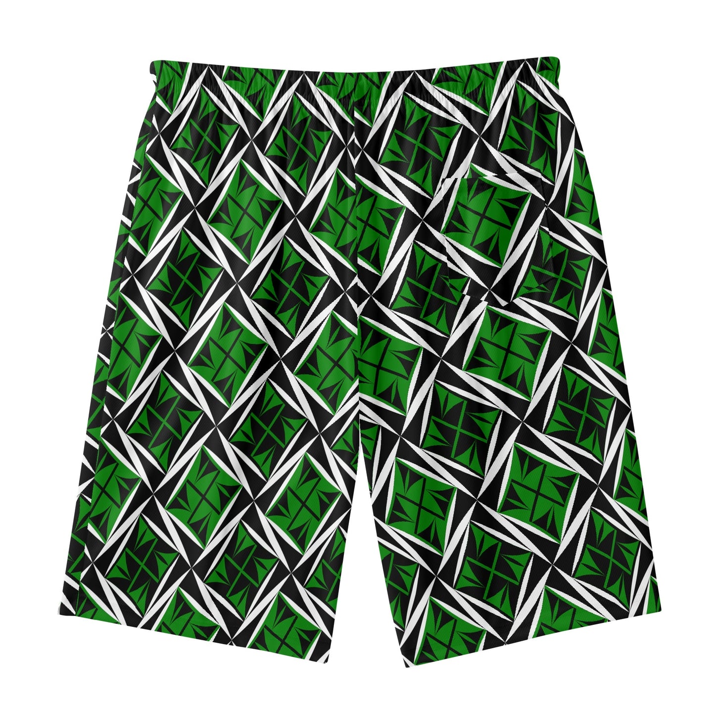 Sacred Winds in Green Beach Shorts