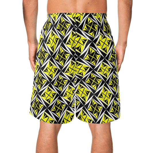 Sacred Winds in Yellow Beach Shorts