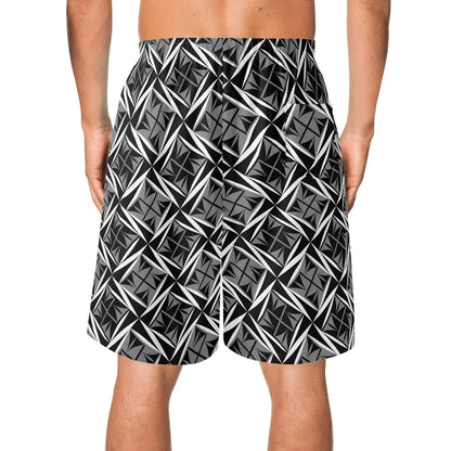 Sacred Winds in Gray Beach Shorts