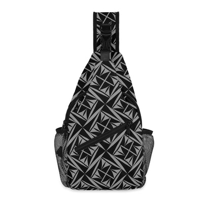 Sacred Winds in Charcoal Crossbody Bag