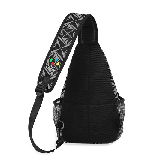 Sacred Winds in Charcoal Crossbody Bag