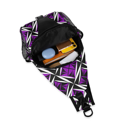 Sacred Winds in Purple Crossbody Bag