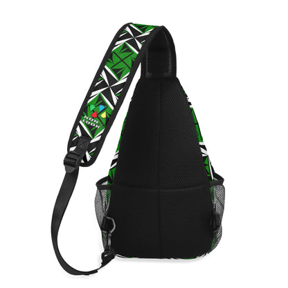 Sacred Winds in Green Crossbody Bag