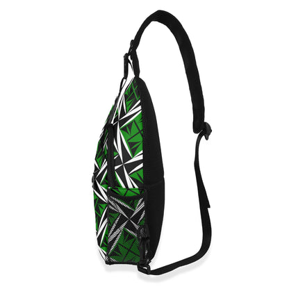 Sacred Winds in Green Crossbody Bag