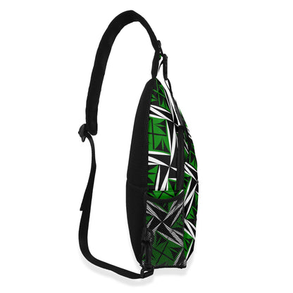 Sacred Winds in Green Crossbody Bag