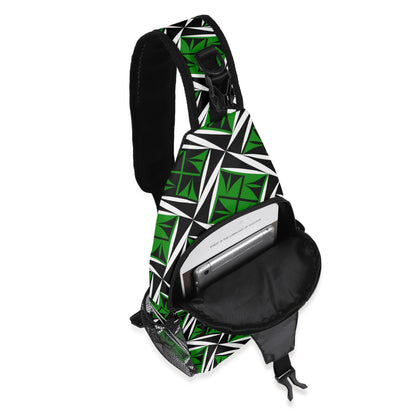 Sacred Winds in Green Crossbody Bag
