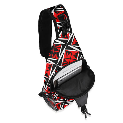 Sacred Winds in Red Crossbody Bag