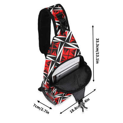 Sacred Winds in Red Crossbody Bag