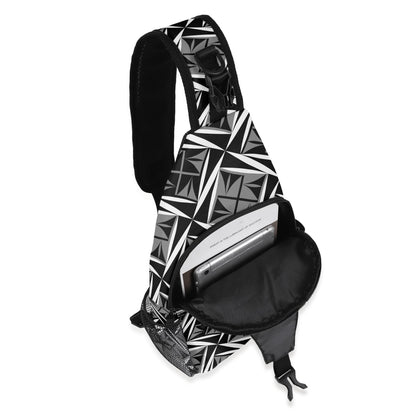 Sacred Winds in Gray Crossbody Bag