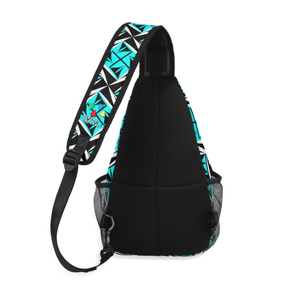 Sacred Winds in Turquoise Crossbody Bag