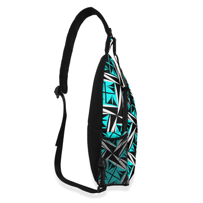 Sacred Winds in Turquoise Crossbody Bag