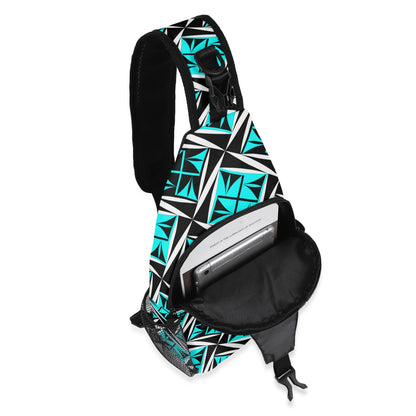 Sacred Winds in Turquoise Crossbody Bag