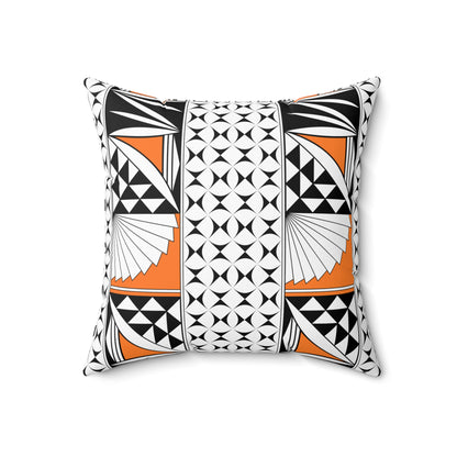Southwest Sunrise in Orange Square Pillow