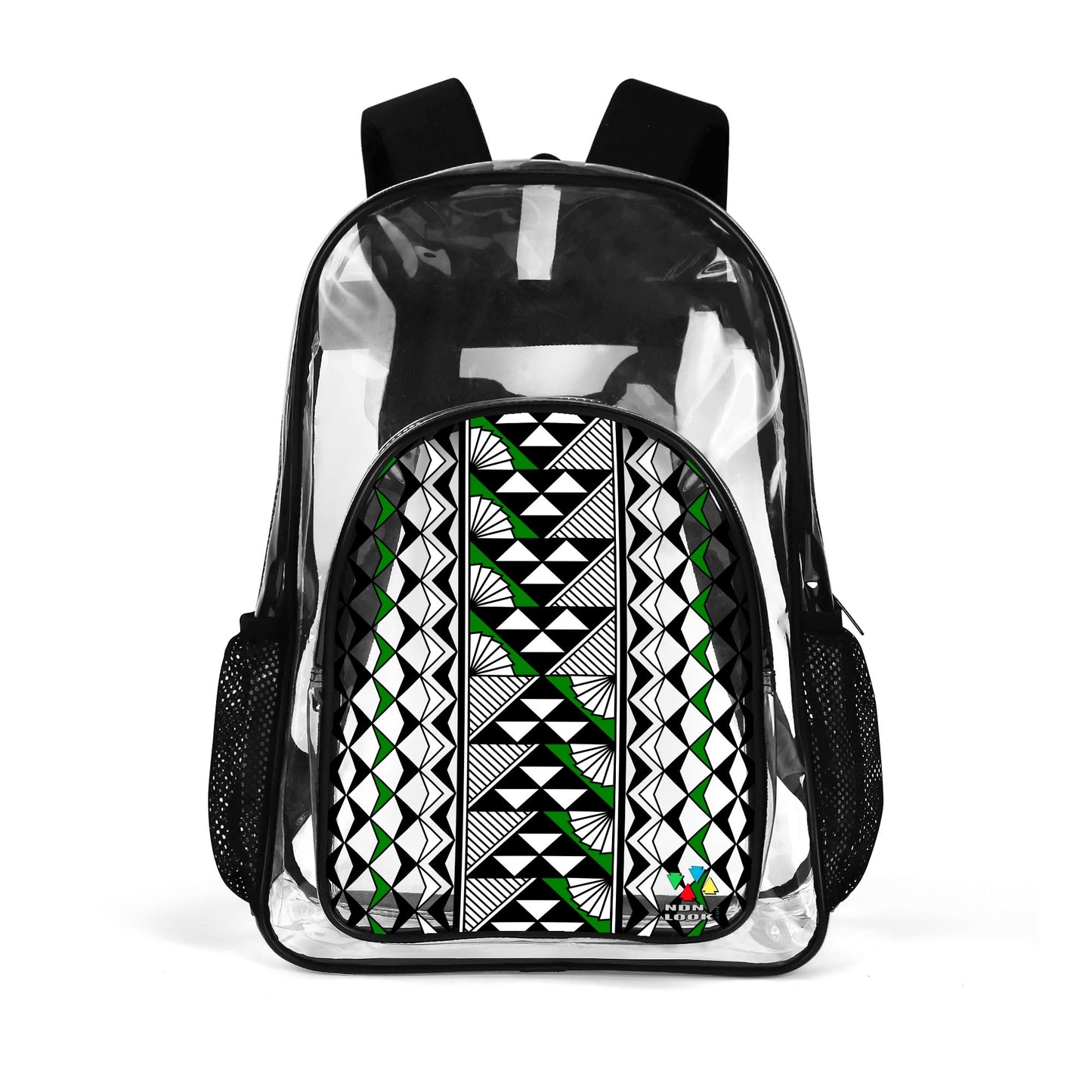 Sun and Rain in Green Transparent Backpack