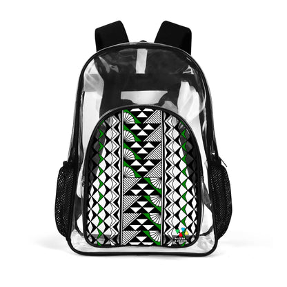Sun and Rain in Green Transparent Backpack