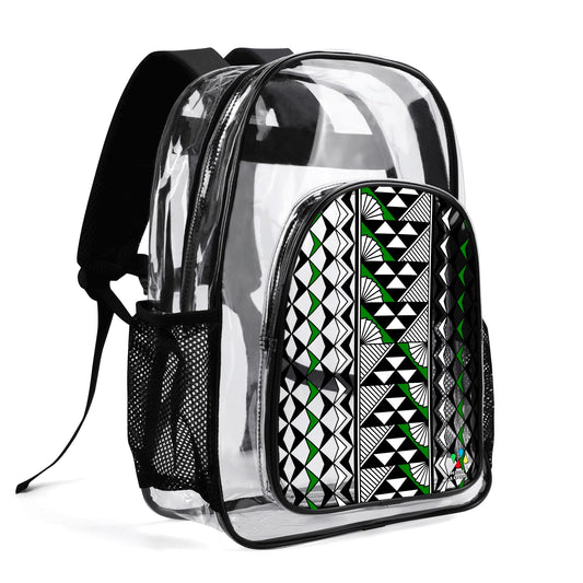 Sun and Rain in Green Transparent Backpack