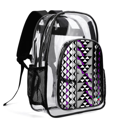 Sun and Rain in Purple Transparent Backpack
